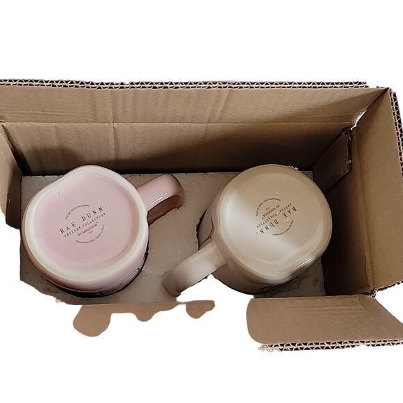 Rae Dunn Pink Mint Youre My Jam Mint To Be 19.5oz Ceramic Pair of Coffee Mugs - Picture 15 of 15